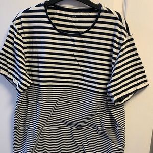 Club Monaco Black Stripe T Shirt M